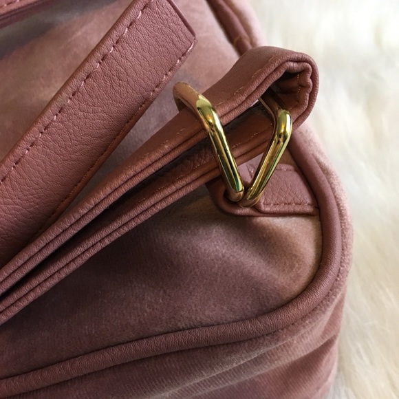 Pastel Velvet Pink Backpack Storage Tote Bag - Picture 4 of 8